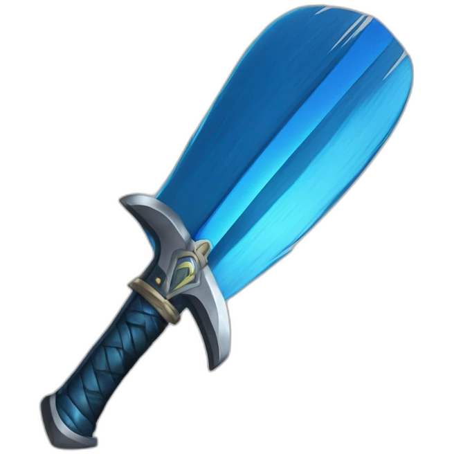 Blue hair swordman emoji