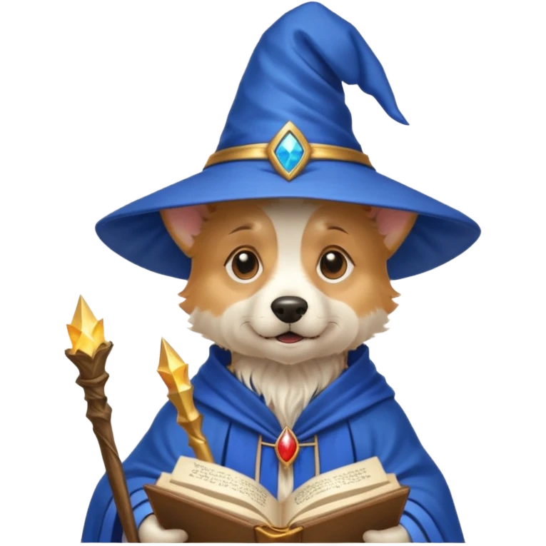 Dog wizard emoji