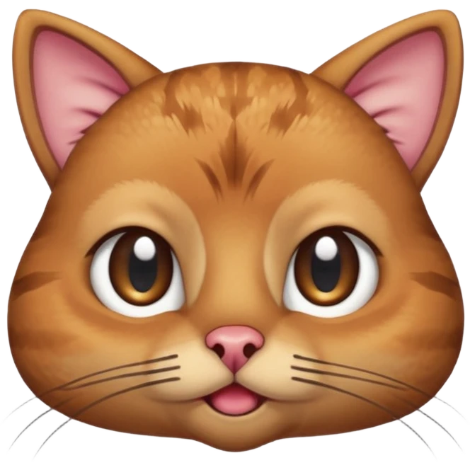 A shy but handsome turkey cat looking embarrassed, batting his long eyelashes and blushing emoji