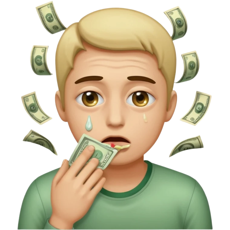 money eyes vomiting emoji