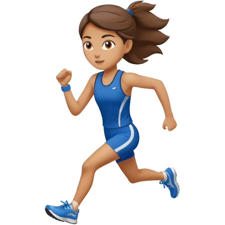 Girl running marathon emoji