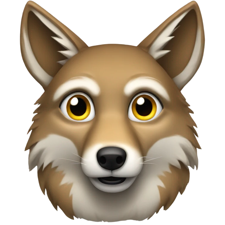 Coyote surprised eyes emoji