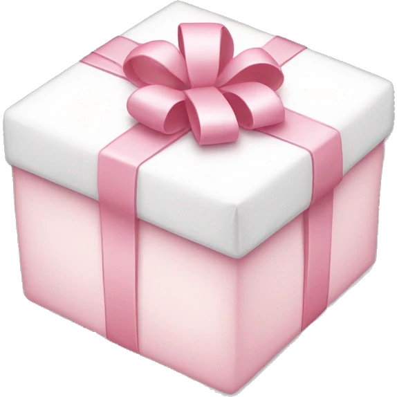 Light pink and white present emoji