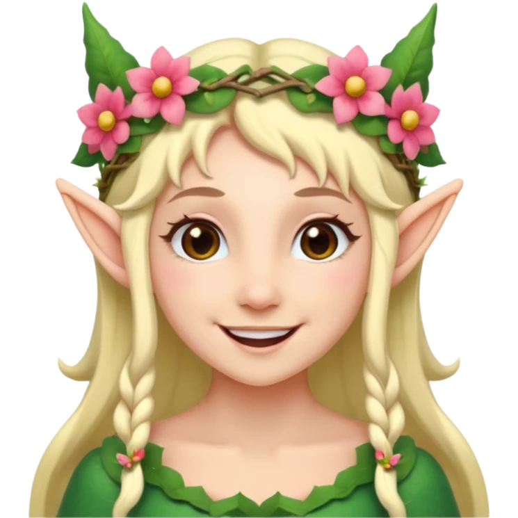 Elf with Flower Crown emoji