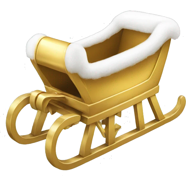 Golden sled with white fur emoji