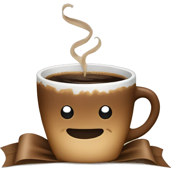 coffee with a bow emoji