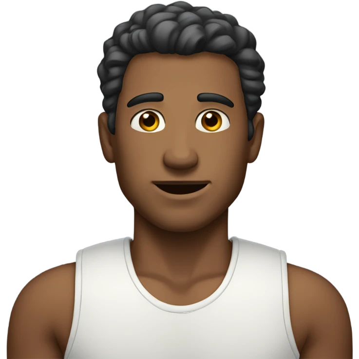 portrait man, upper body, from chest, cartoon emoji