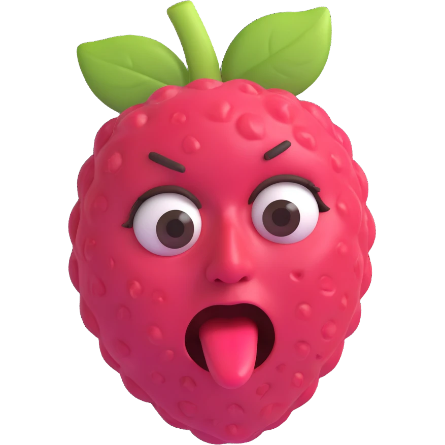 face blowing a raspberry emoji