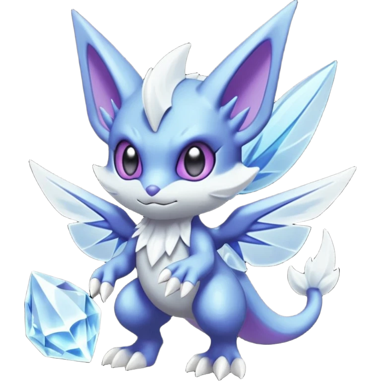 Elemental soft elegant dark dusky mechanical frosty fairy-like fantasy epic rare Glalie-Sneasel-Togetic-Pokémon-Fakémon-hybrid-creature emoji
