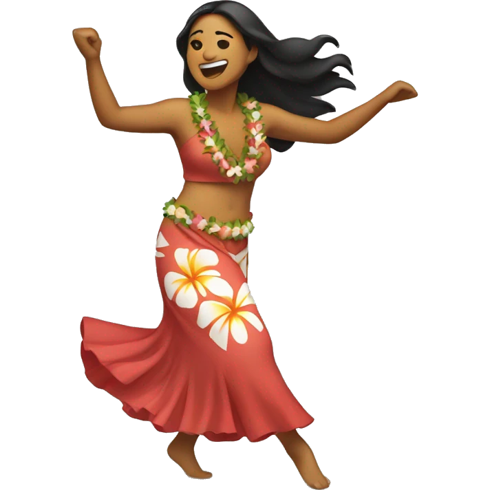 Hawaiian woman dancing emoji