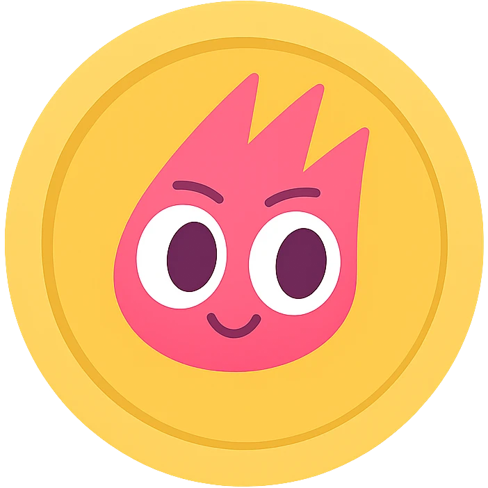 Replace the center of the gold flat token with the mascot head from the provided image, keeping the mascot head in its original colors, centered, no shadows, transparent background, and preserving the gold flat token style. emoji