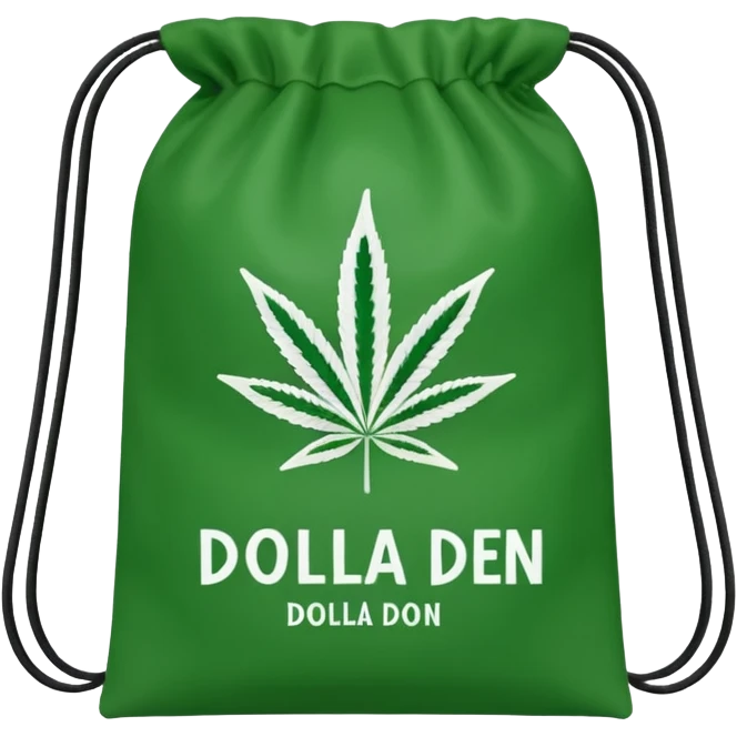 Weed bag with the name Dolla Den on the label   emoji