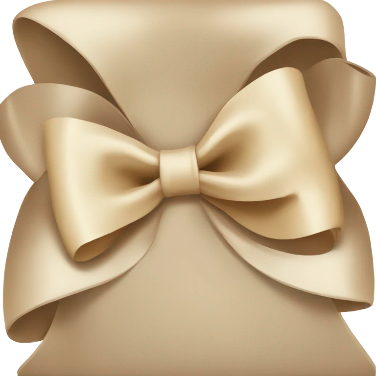 Beige bow emoji