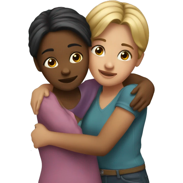 girl hugs girl emoji