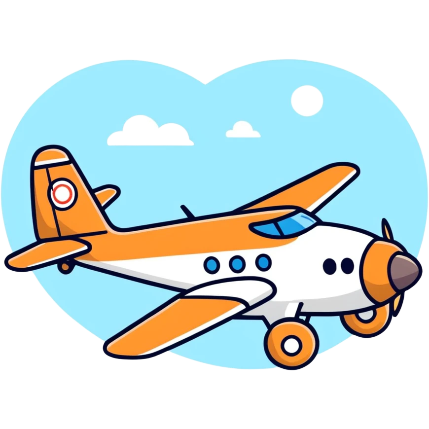 Airplane with cute bear inside the airplane emoji