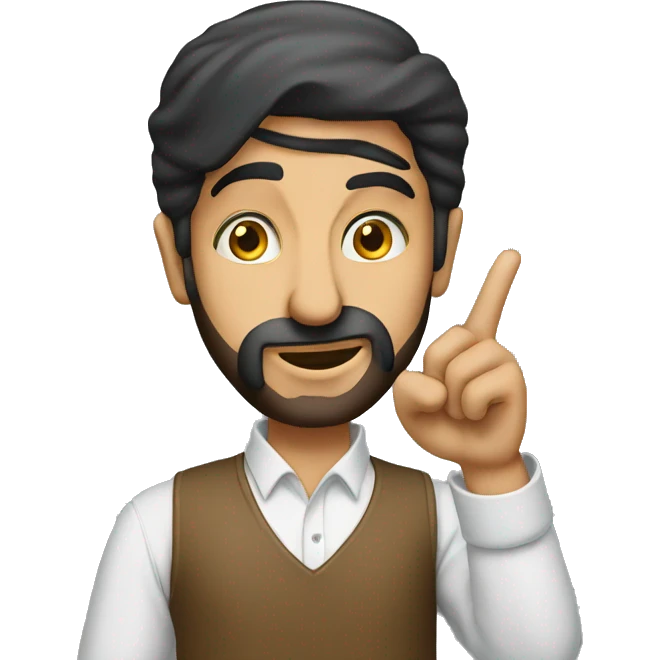 arab guy pointing to his head emoji