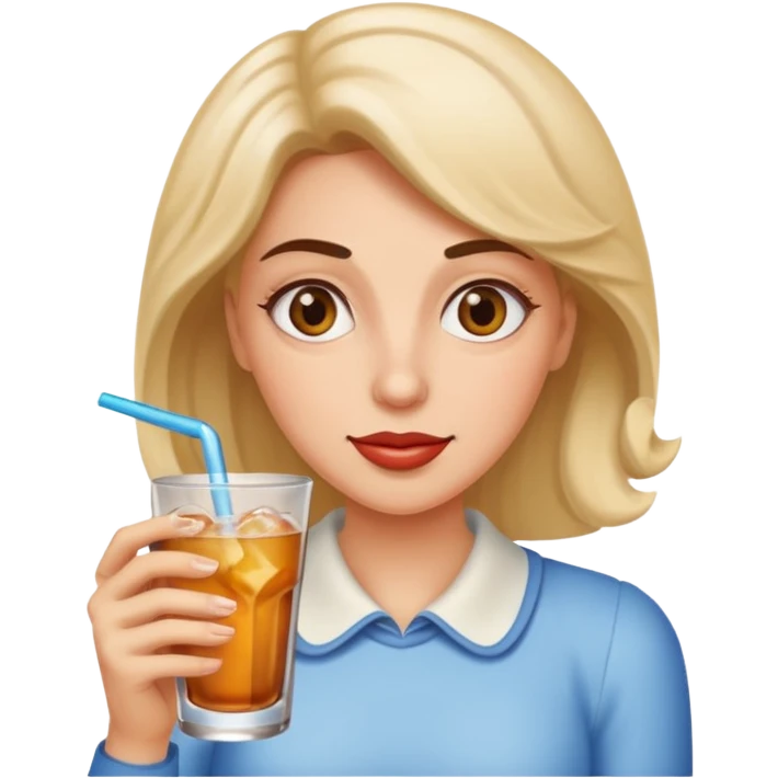 Dizzy Lady with drink in one hand  emoji