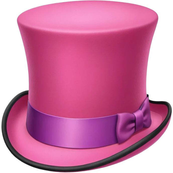 Pink top hat emoji
