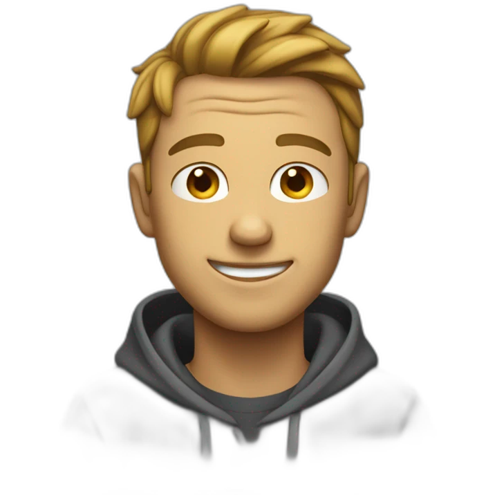 hoodie guy smirking emoji