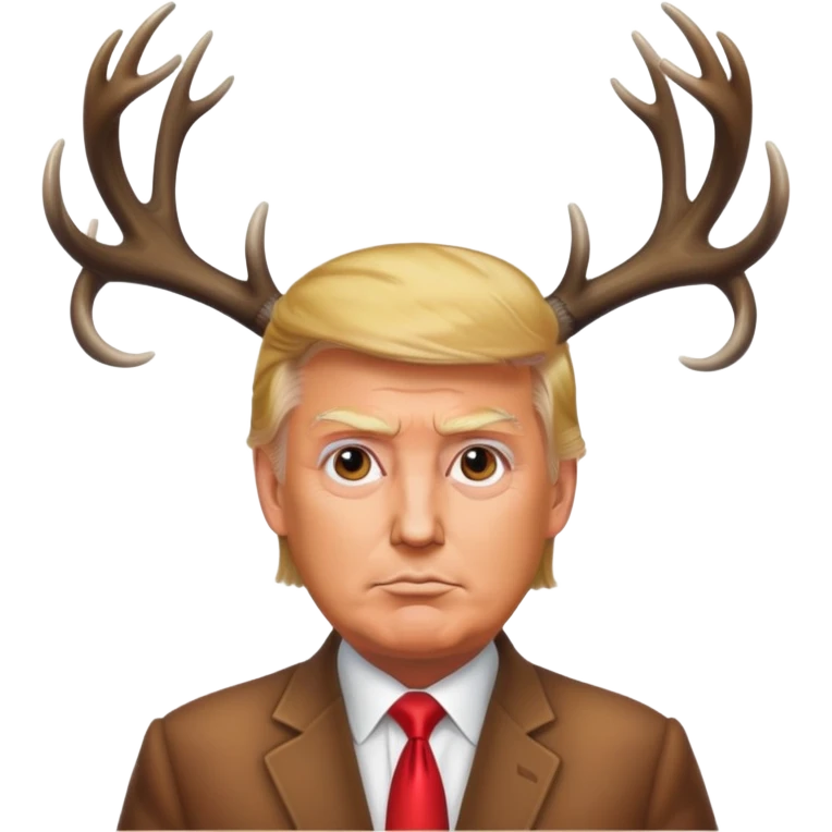 Trump with deer antlers emoji