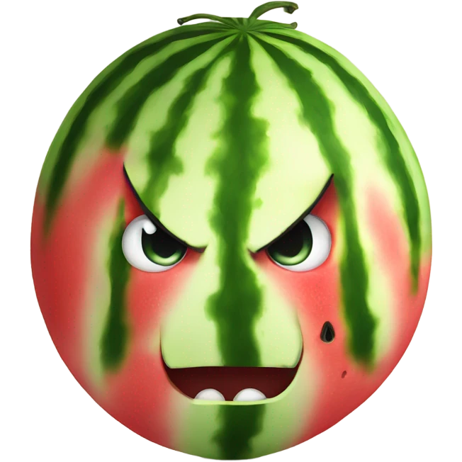 Angry watermelon emoji
