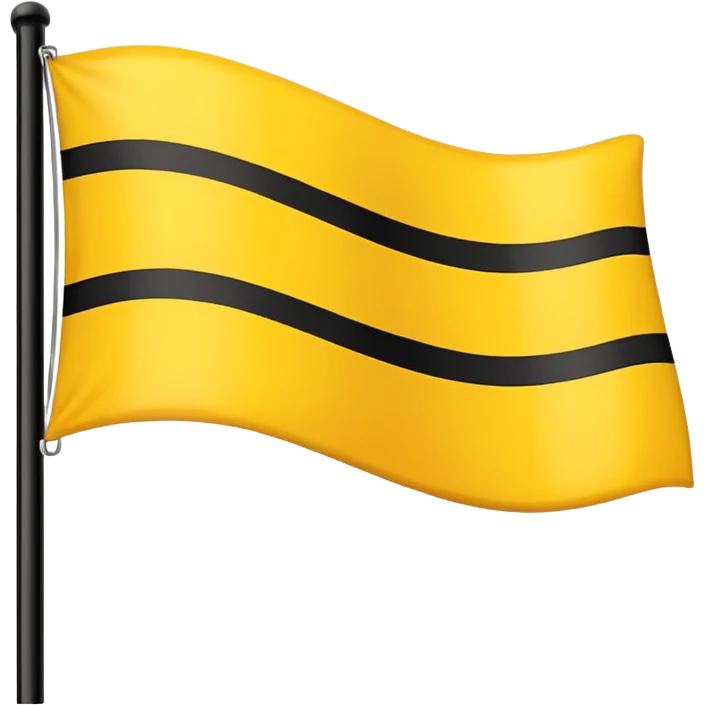 Create 2 yellow lined and 1 black lined flag emoji and put black line between yellow lines emoji