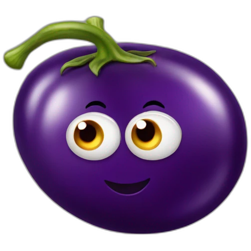 Aubergine dans une peche emoji