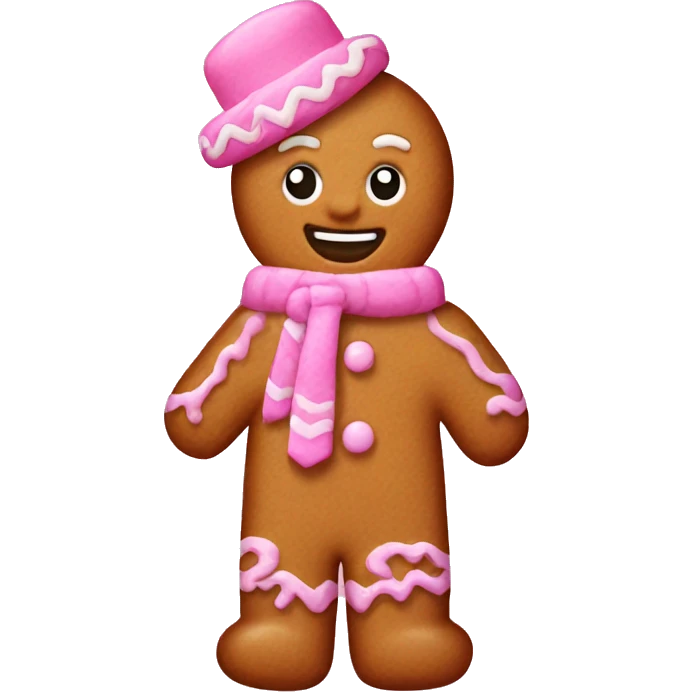 Pink gingerbread emoji