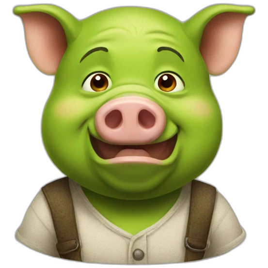 pig shrek green emoji