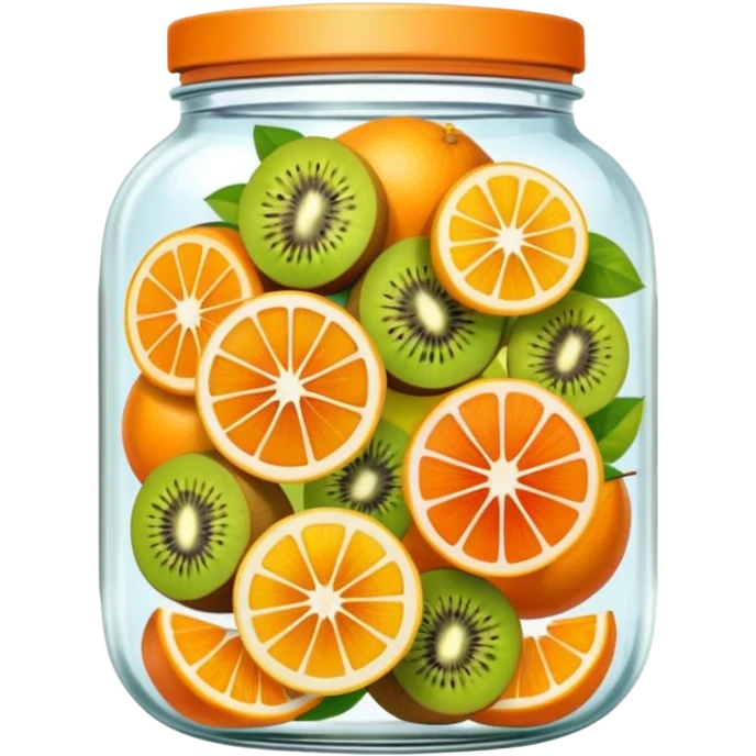 Transparent Fruit Slice Jar emoji