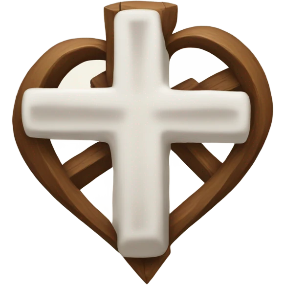 Cross inside a heart emoji