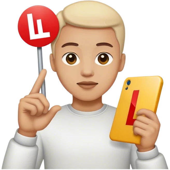 Someone holding an L sign emoji