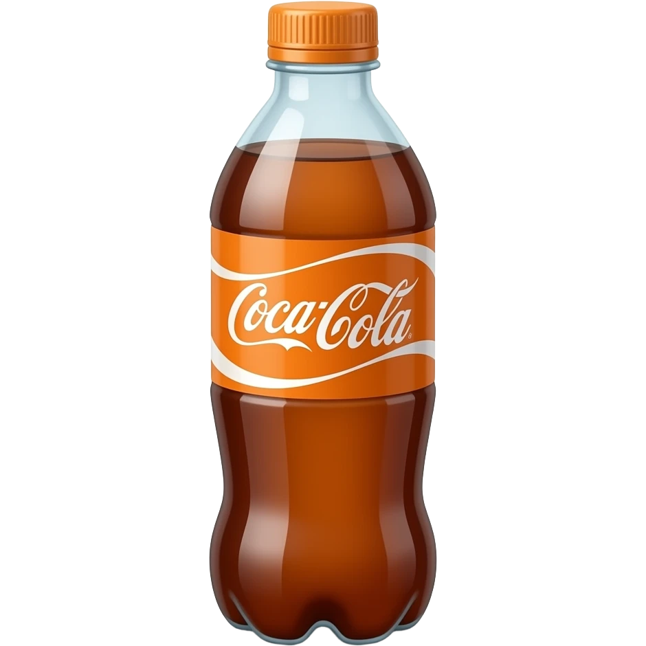 Orange soda in a bottle emoji