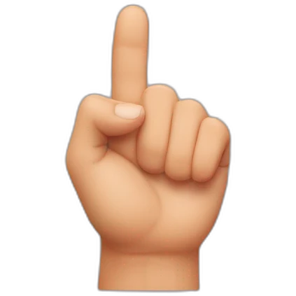 a thumb wedged in between two fingers emoji