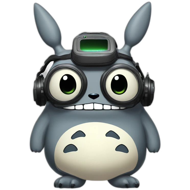 totoro with VR headset emoji