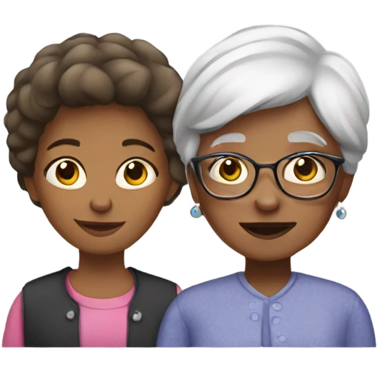 Grandmother with a girl emoji
