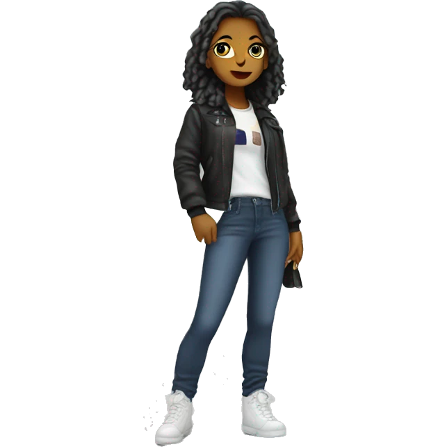 cool girl in urban setting emoji
