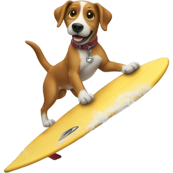 Dog surfing emoji
