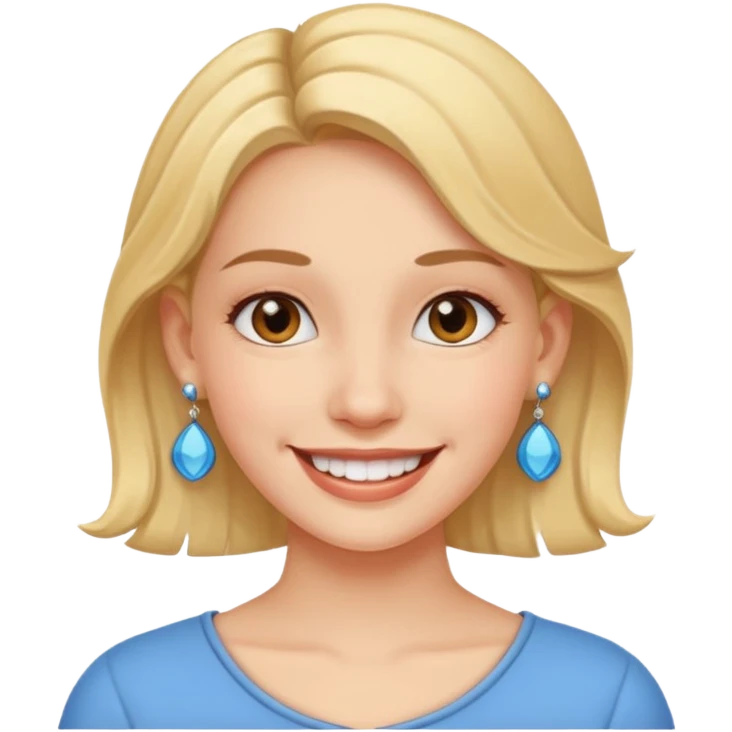 smiling girl with earrings emoji