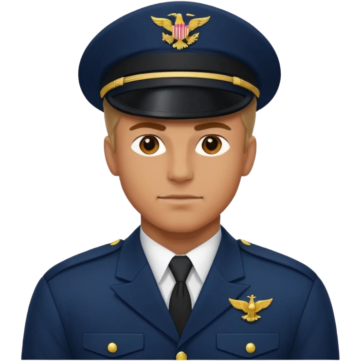 a big powerful fighter of the navy emoji