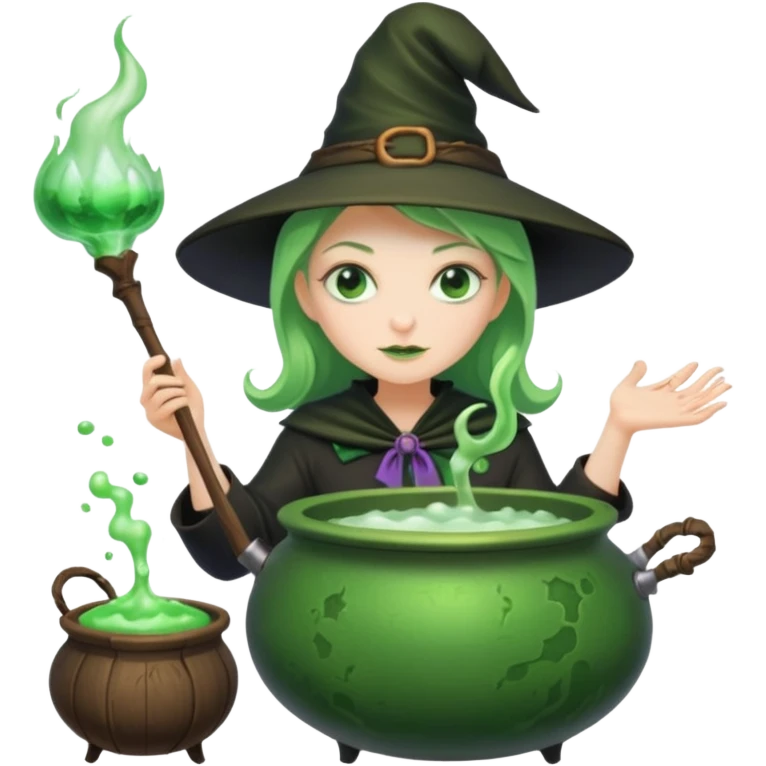 green witch cooking potion emoji