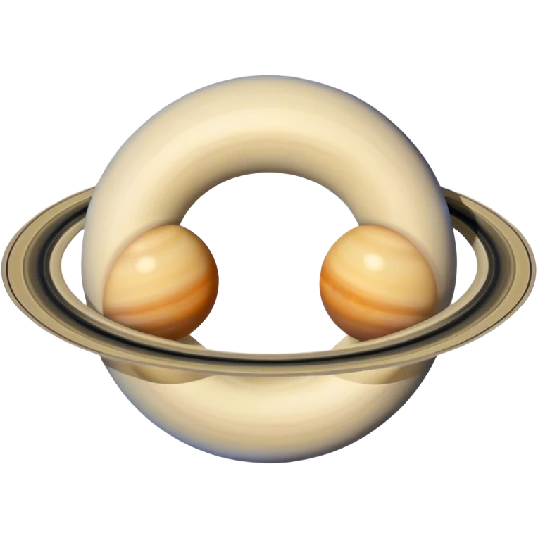 A celestial body that looks like a pair of human butt cheeks and has a Saturn ring around it  emoji