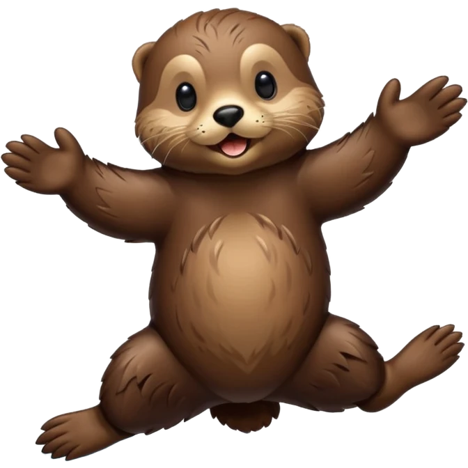 Sea otter cute flapping his feet emoji