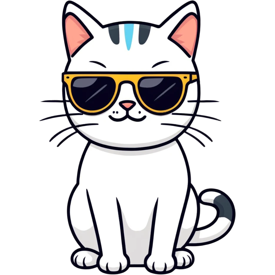 Cat with sunglasses emoji