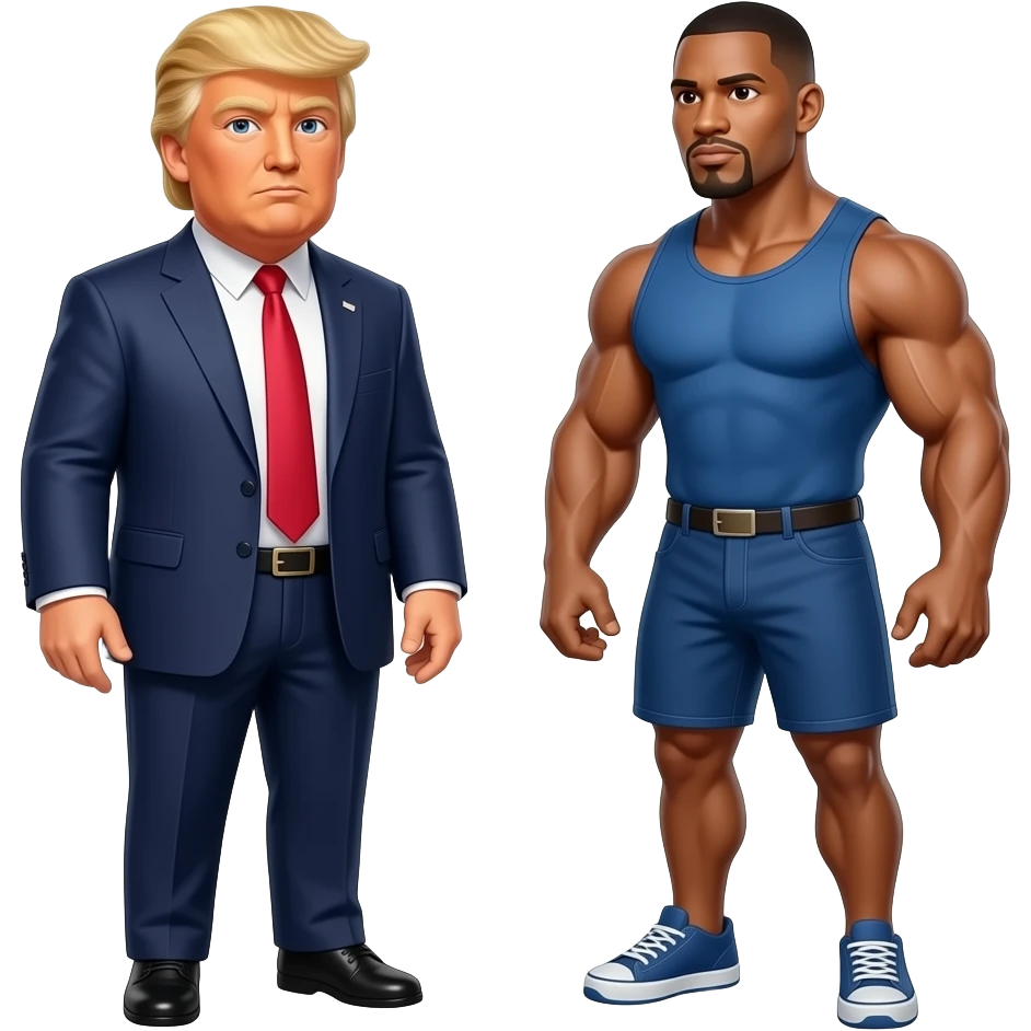 trump vs the rock emoji