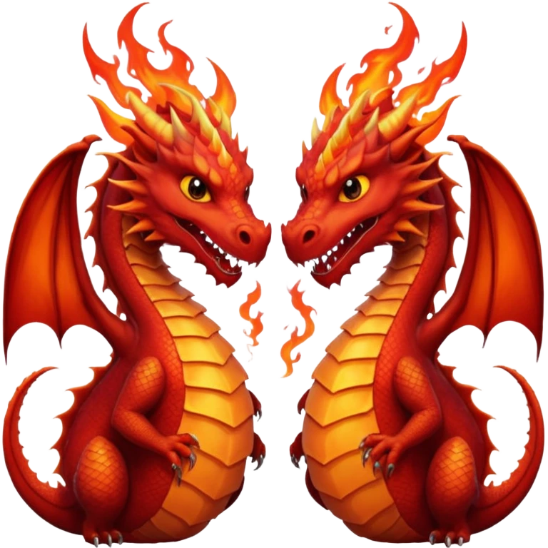 Twin dragon duel emoji