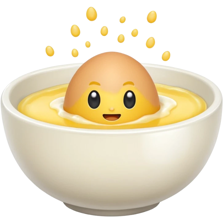 beaten egg in a bowl emoji