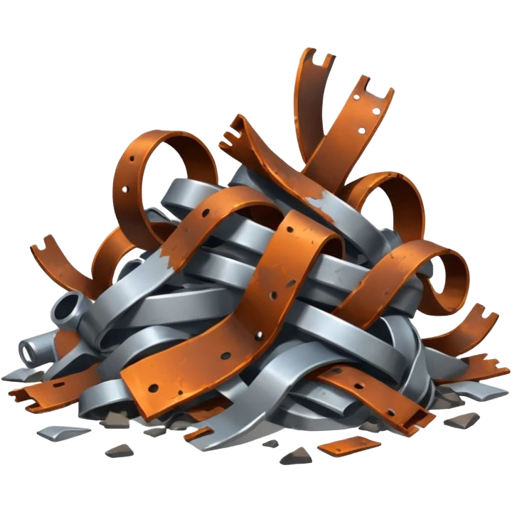 metal debris from the plane emoji