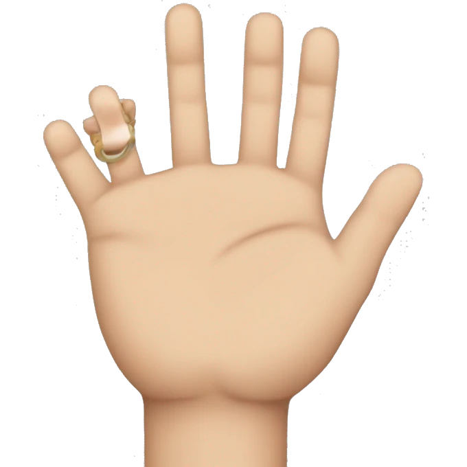 Hand with index and ring finger up emoji