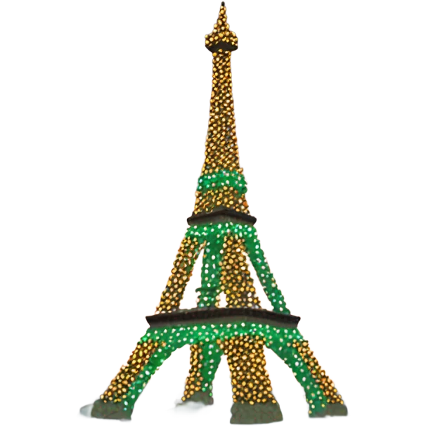 Eiffel tower wrapped in Christmas lights  emoji
